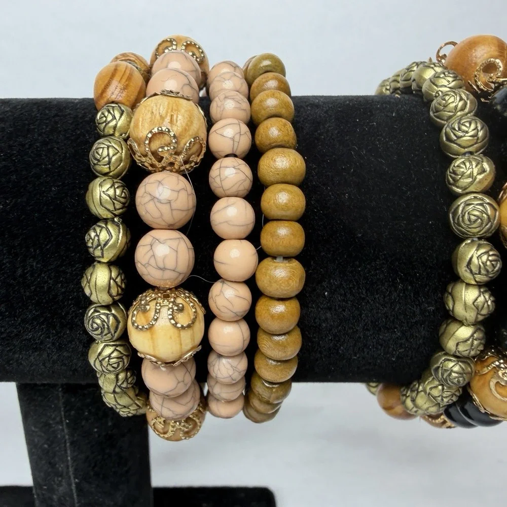 Tree‎ Of Life Bracelets 3 Sets of 4 Each Set Hand Crafted Beautiful Colors Boho